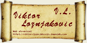 Viktor Ložnjaković vizit kartica